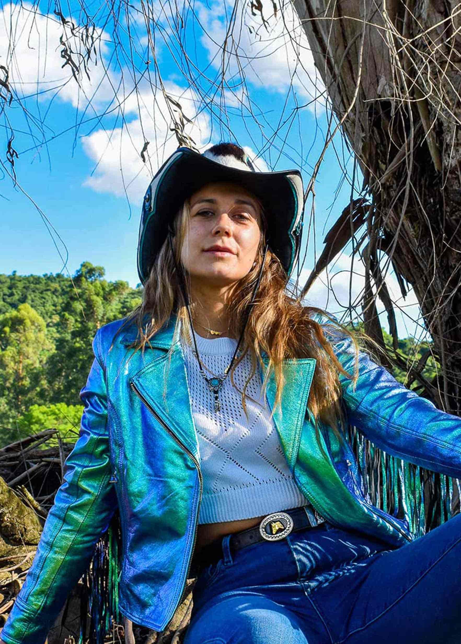 Gilet in pelle donna "Texas Laminato" - Arizona 520