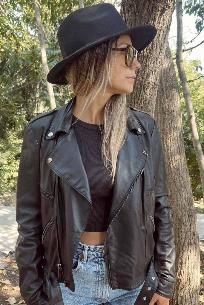 giacca-in-pelle-modello-londra-donna-vestibilità-arizona520-2 Vestibilità giacca in pelle donna modello Londra - Arizona 520