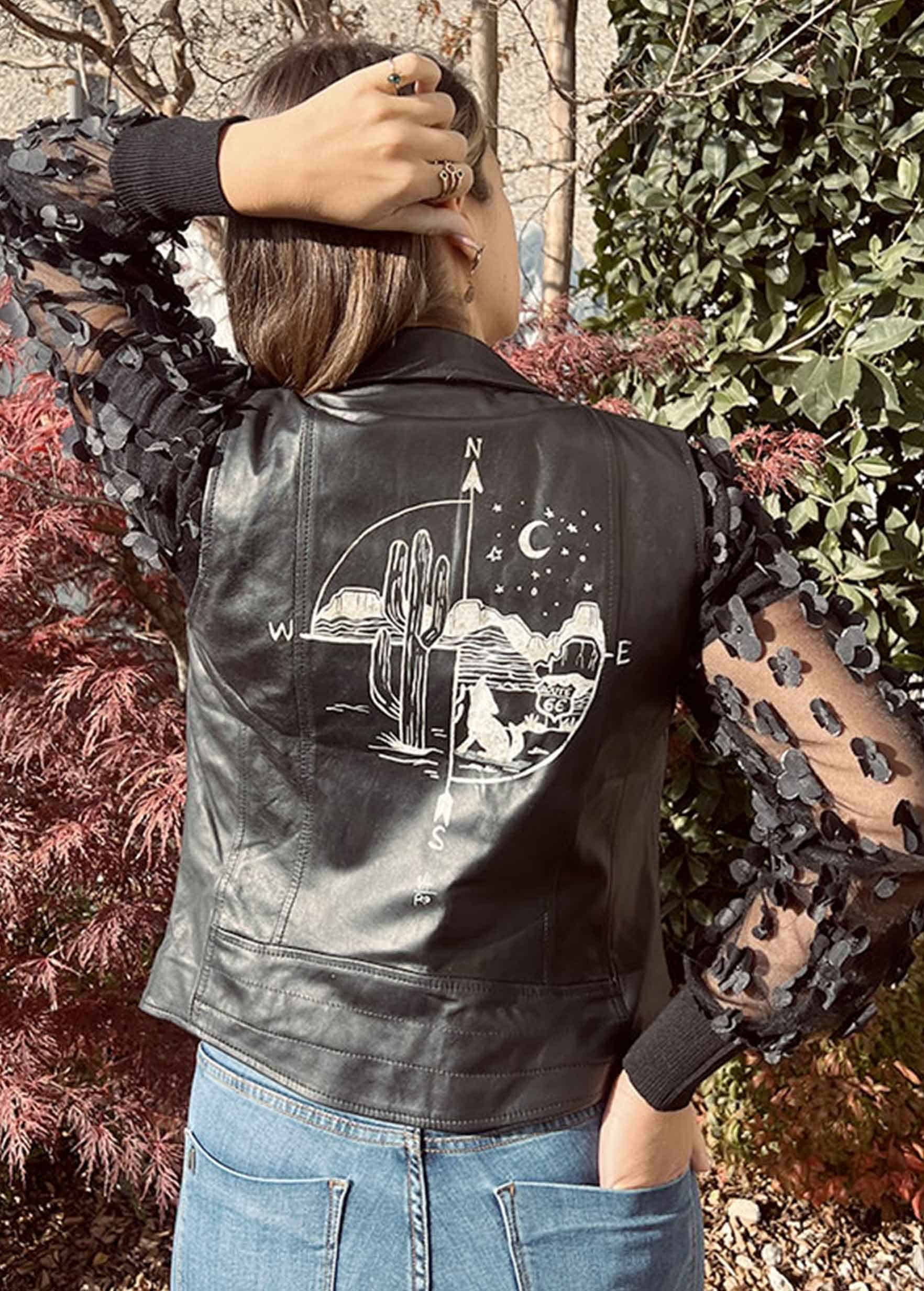 Gilet in pelle donna "Nevada" Custom - Arizona 520