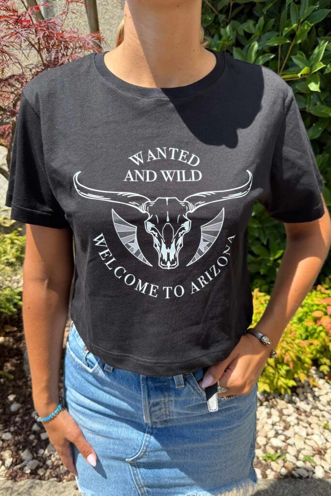 T-shirt-crop-top-donna-cotone-arizona-vestibilità-Arizona520 T-shirt crop top donna 100% cotone "Arizona" - Arizona 520