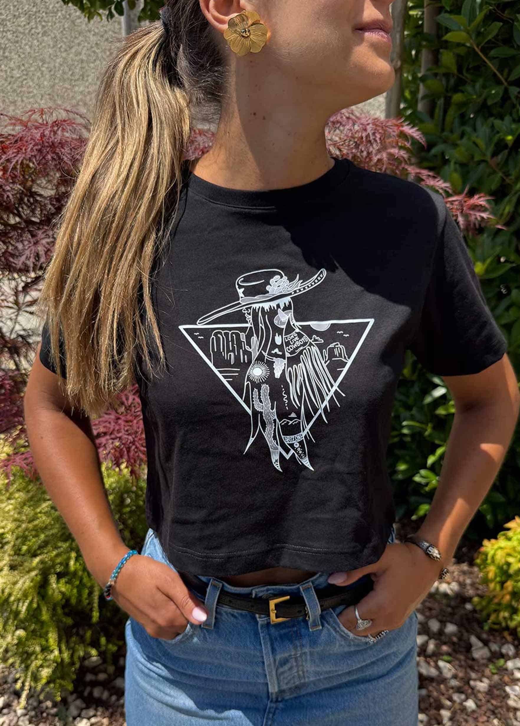 T-shirt crop top donna 100% cotone "New Mexico" - Arizona 520