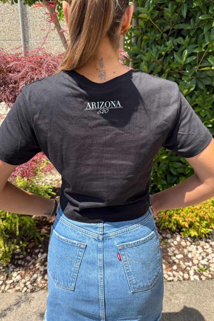 T-shirt-crop-top-donna-cotone-vestibilità-Arizona520 T-shirt crop top donna 100% cotone - Arizona 520